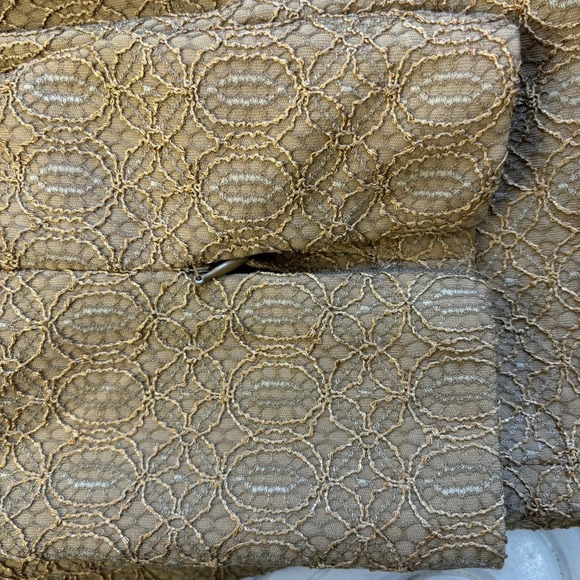 Black label by Chicos pants trousers slacks tan gold textured 0 / XS - Picture 7 of 11